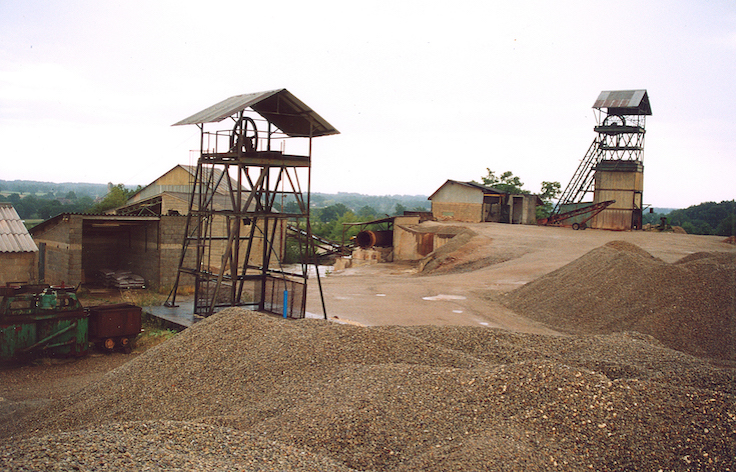 Mine de fluorine de Chaillac (Indre) Photo PC Guiollard