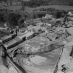 Mine de Puy les Vignes, vue aérienne, 1950 environ