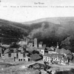 Usine de Peyrebrune vers 1910, carte postale ancienne.