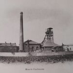 Charbonnier les mines, le puits St Alexandre, carte postale datée de 1902, collection PCG